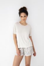Pižama Sensis Dahlia trumpomis rankovėmis XS-2XL
