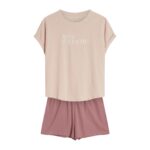 Pižama Henderson Ladies 44487 Emela trumpomis rankovėmis S-3XL