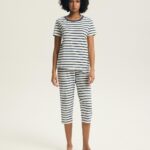 Pižama Henderson Ladies 45316 Eulana trumpomis rankovėmis S-3XL