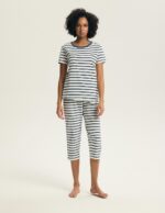 Pižama Henderson Ladies 45316 Eulana trumpomis rankovėmis S-3XL