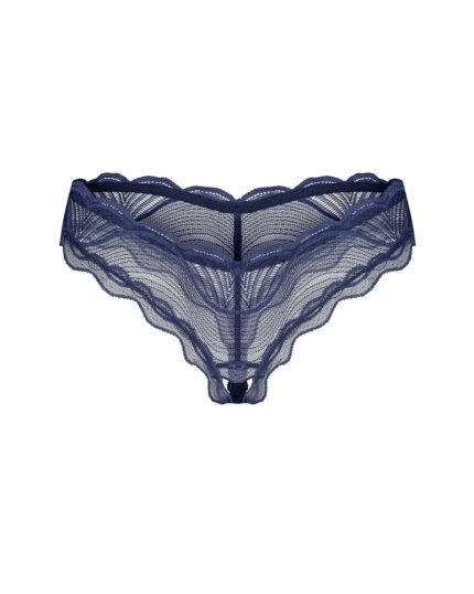 Kelnaitės Obsessive Nightly Blue atviru tarpkoju XS-2XL
