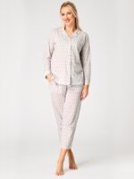 Pižama Key LNS 879 A26 ilgomis rankovėmis S-XL sagstoma