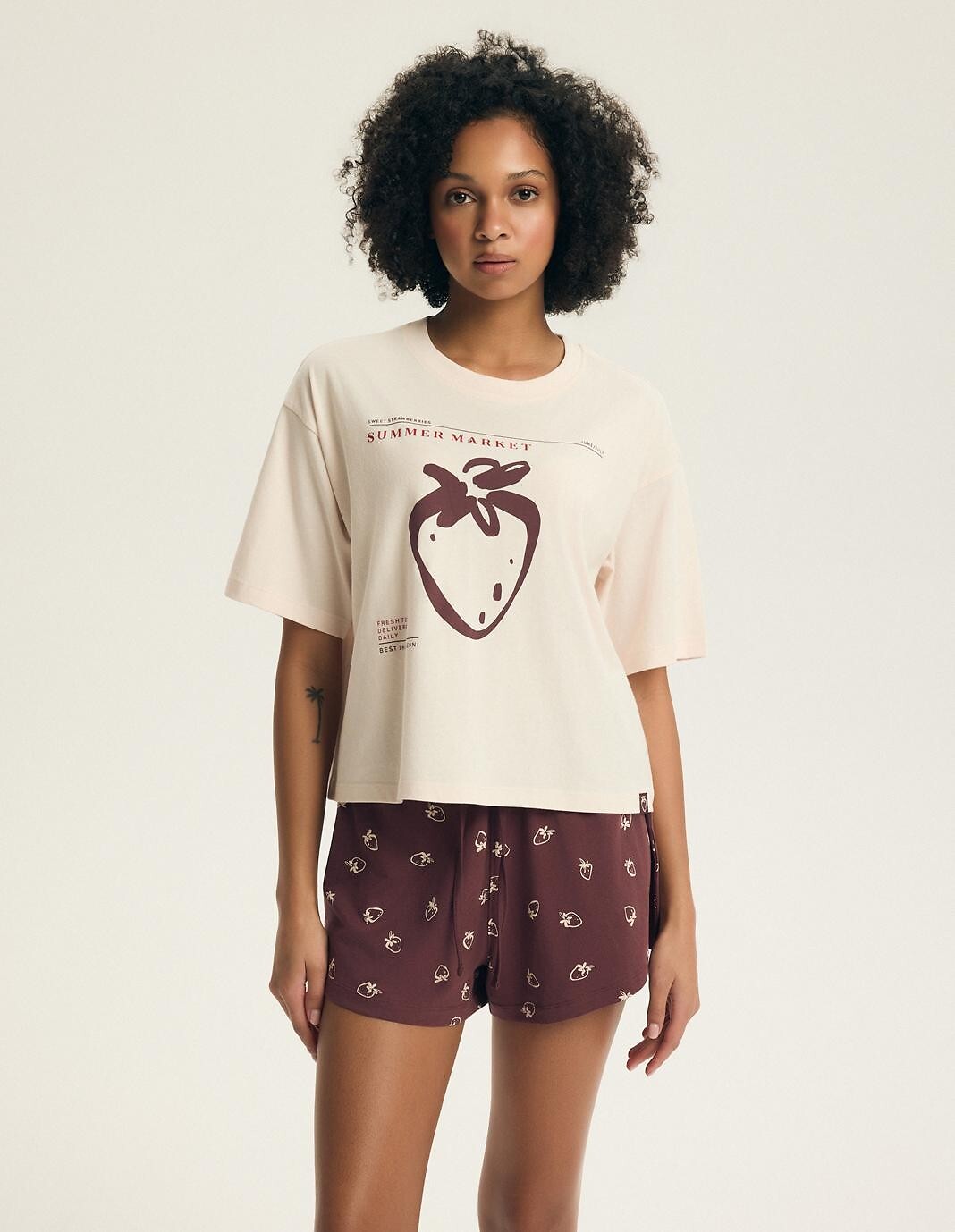 428257.jpg Pižama Henderson Ladies 44474 Evika trumpomis rankovėmis S-3XL - Image 1