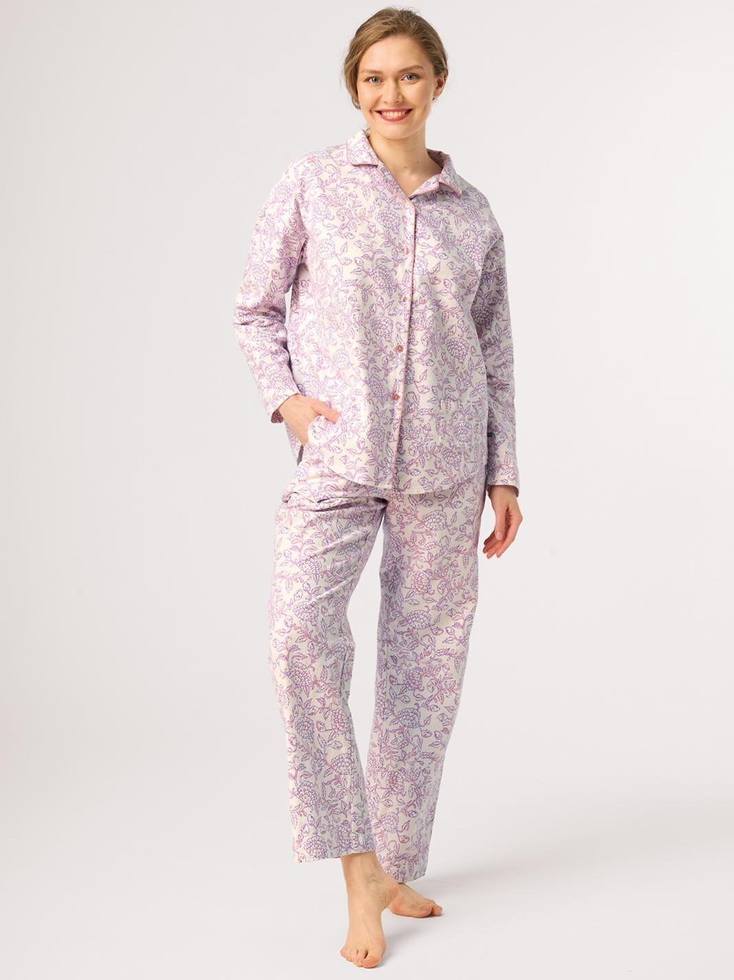 446201.jpg Pižama Key LNS 406 B26 ilgomis rankovėmis S-XL sagstoma - Image 1