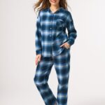 Pižama Key LNS 465 B26 ilgomis rankovėmis 2XL-3XL sagstoma