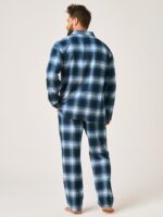 Pižama Key MNS 432 B26 ilgomis rankovėmis 3XL-4XL sagstoma - Image 2